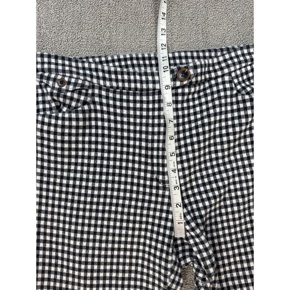 by Anthropologie Trouser Pant Capri The Essential Crop Flare Gingham Check 12 - Picture 6 of 10